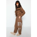 Trendyol Winter Jacket - Brown - Puffer Cene