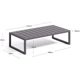 Kave Home Aluminijasta vrtna mizica 60x114 cm Comova – | Shoptok.si