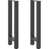  Noge za konzolni stol antracit boje 2 kom 28 x (72-73) cm čelik | shoptok.hr