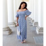 Gemre Blue floral maxi dress Marcello | Shoptok.si