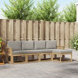  Set vanjskih sofa 5 pcs Bijela i svjetlosiva | shoptok.hr