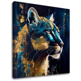 Dekorativna Slika na platnu - premium art - silent puma's gaze ()