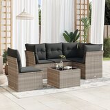 vidaXL 6-dijelni set vrtnih sofa od poliratana s jastucima svjetlosivi | shoptok.hr