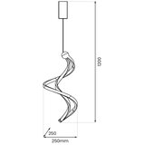  LED luster na sajli COLIA LED/19W/230V crna/zlatna | Eponuda.com