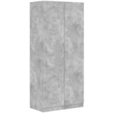 Furnova Garderobna omara betonsko siva 90x52x200 cm iverna plošča, (21930257) | Shoptok.si