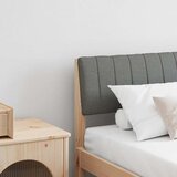 vidaXL Tapecirani uzglavlje Tamno siva 180 cm Čvrsto borovo drvo | shoptok.hr