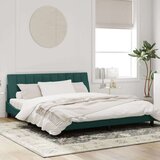  Posteljni okvir z vzglavjem temno zelen 180x200 cm žamet, (21081754) | Shoptok.si