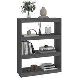 vidaXL Ormarić za knjige / sobna pregrada sivi 80x30x103,5 cm borovina | shoptok.hr