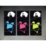  Ročno izdelana slika POP Art Three sexy woman 3-delna (POP) | Shoptok.si