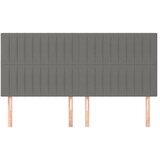  Uzglavlje tamno sivo 200x5x118/128 cm tkanina | shoptok.hr