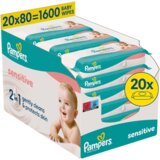 Pampers vlažne maramice Sensitive / 20 x 80 komada XXL Cijene