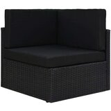 vidaXL Modularna kutna sofa od poliratana crna | shoptok.hr