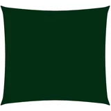 vidaXL Senčno jadro oksford blago kvadratno 7x7 m temno zeleno, (20743240)