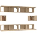  6-dijelni set TV ormarića boja hrasta sonome konstruirano drvo | shoptok.hr