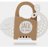 Big Wooden Lacing Toy Whale Jack aktivnostna igrača 9 cm x 19,5 cm x 0,7 cm 1 kos