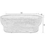 Zuiver Klubska mizica v kamnitem dekorju v naravni barvi 50x100 cm Noble – | Shoptok.si
