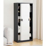 MID.YOU ARHIVSKA OMARA antracit, bela | Shoptok.si