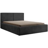 MID.YOU OBLAZINJENA POSTELJA 140 cm x 200 cm , les, tekstil, leseni material barve grafita | Shoptok.si