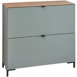 Voleo viseča omara za čevlje žajbljevo zelena, hrast artisan | Shoptok.si