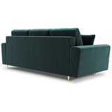 Cosmopolitan Design Petrolej zelena baršunasti sklopiva/s prostorom za odlaganje sofa 235 cm Kyoto – | shoptok.hr
