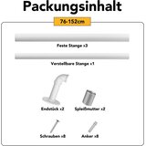 GEEBOBO 76–152 cm nastavljiva industrijska karnisa | Shoptok.si