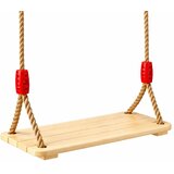  Dječja drvena ljuljačka GINGER HOME za dvorište s užadima – prirodno drvo, 33 cm | shoptok.hr