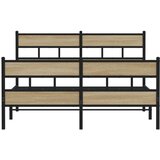 Metalni okvir kreveta bez madraca boja hrasta sonome 160x200 cm | Eponuda.com