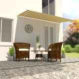 vidaXL Zložljiva tenda 400x150 cm rumena in bela Cene
