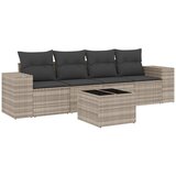 Maison Chic Seti vrtnega pohištva - Vrtna garnitura - Vrtni pohištvo set 5-delna z blazinami siv poli ratan, (21816182) | Shoptok.si