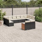 vidaXL 12-dijelni set vrtnih sofa od poliratana s jastucima crni | shoptok.hr