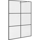 Pregrada za tuširanje s prozirnim staklom ESG 140 x 195 cm crna | Eponuda.ba
