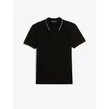 Koton Polo Neck T-Shirt Buttoned Short Sleeve Piping