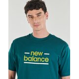 New Balance Majice s kratkimi rokavi LINEAR LINES T-SHIRT Zelena | Shoptok.si