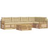 Set vanjskih sofa 6 kom. Bijela i bež Poliester | shoptok.hr