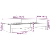  Okvir za krevet crni 90x200 cm konstruirano drvo | shoptok.hr