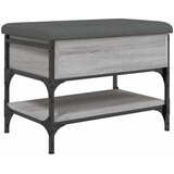  Klupa za cipele siva boja hrasta 62x42x45 cm konstruirano drvo | Eponuda.ba