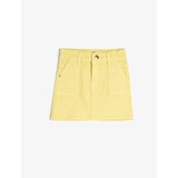Koton Denim Skirt Mini Size Pocket Cotton Waist Adjustable Elastic cene