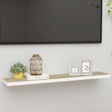  Plutajuća zidna polica boja hrasta i bijela 120x23 5x3 8 cm MDF Cijene
