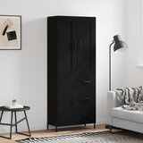 The Living Store Visoka komoda črna 69,5x34x180 cm inženirski les - Visoka Omarica, (21429493) Cene