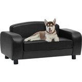 vidaXL pasji kavč črn 80x50x40 cm umetno usnje | Shoptok.si