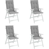  Jastuci za vrtne stolice 4 kom sivi 120 x 50 x 3 cm od tkanine | shoptok.hr