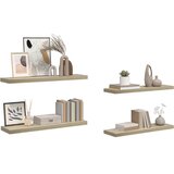  Plutajuće zidne police 4 kom boja hrasta 90 x 23,5 x 3,8 cm MDF | shoptok.hr