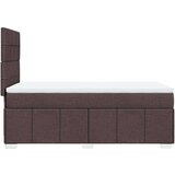  Krevet s oprugama i madracem tamnosmeđi 90 x 200 cm od tkanine | shoptok.hr