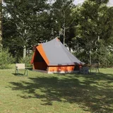 šator s krovom Siva i narančasta 400 x 346 x 250 cm taft