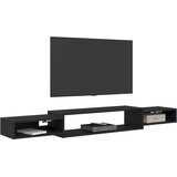 TV ormar za montažu na zid Zidna montaža Crni hrast - Crni hrast 180 cm | shoptok.hr