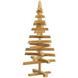vidaXL Božična drevesa z stojalom Rjava 90 cm Trdna borovina | Shoptok.si