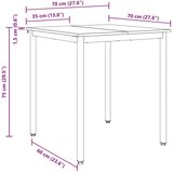  Jedilne mize 70 x 70 x 75 cm KOVINA, (5000268940) | Shoptok.si