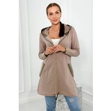 Kesi Sweatshirt with decorative belt dark beige | Shoptok.si