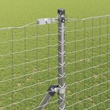  Stup za ogradu 12 kom. Srebrna Čelik s praškastim premazom 210 cm | Shoptok.si