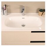 Hanah home Set kupaonskih ormarića s umivaonikom i ogledalom, 2 komada, krem Slike